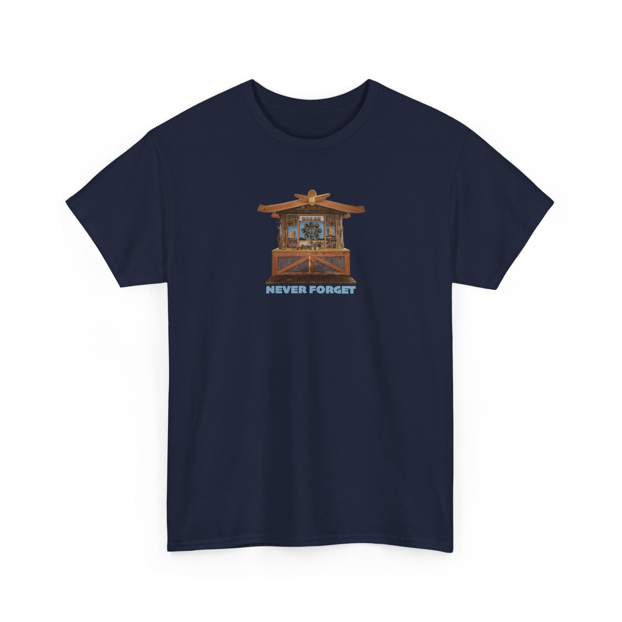 Hillsborough NC Bee Hotel - Never Forget - Logo T-Shirt - Unisex Heavy Cotton Tee - Image 23