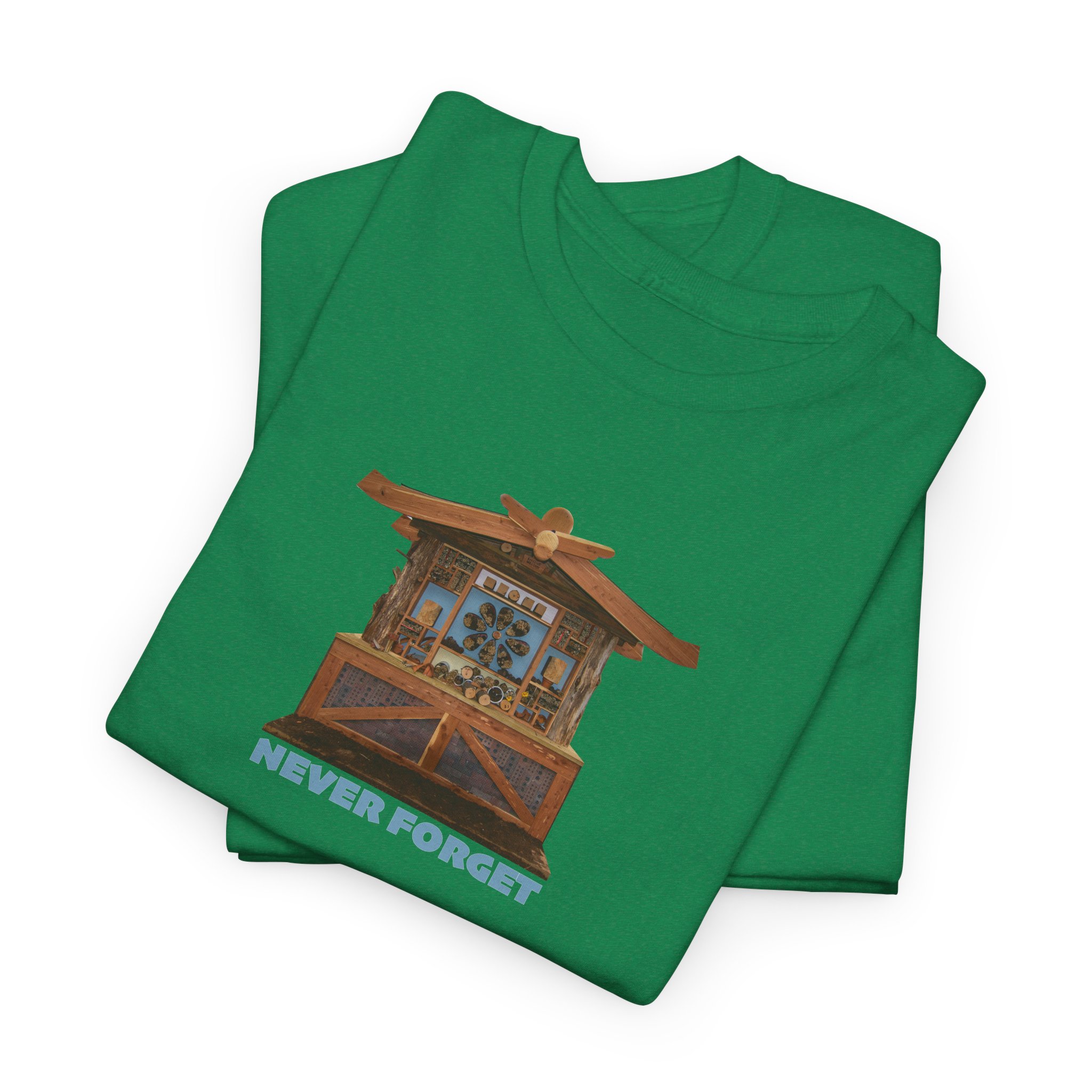 Hillsborough NC Bee Hotel - Never Forget - Logo T-Shirt - Unisex Heavy Cotton Tee - Image 13
