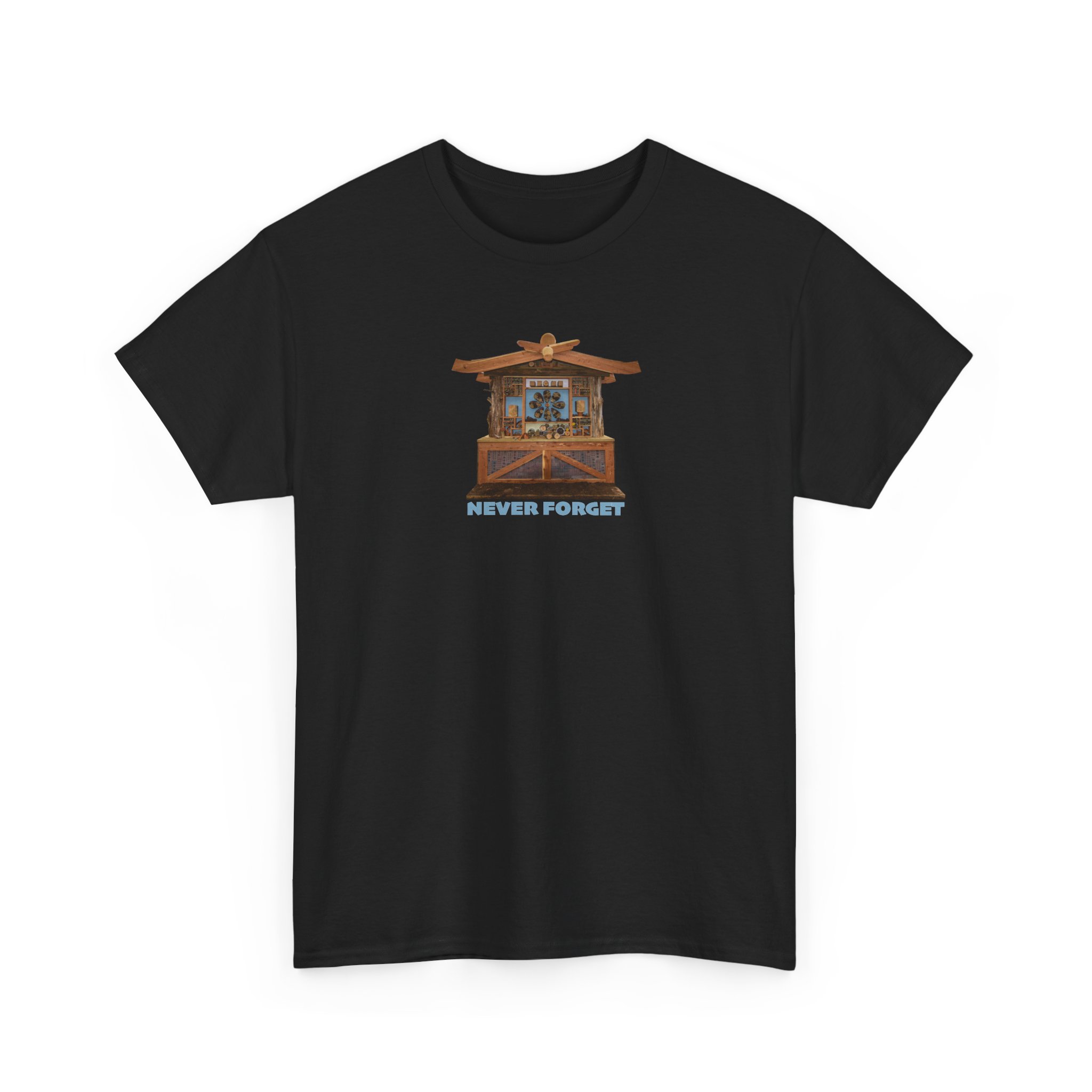 Hillsborough NC Bee Hotel - Never Forget - Logo T-Shirt - Unisex Heavy Cotton Tee - Image 11