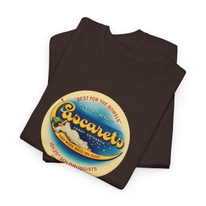 Cascarets Candy Cathartic - Best For The Bowels! Round Logo - Unisex Heavy Cotton Tee