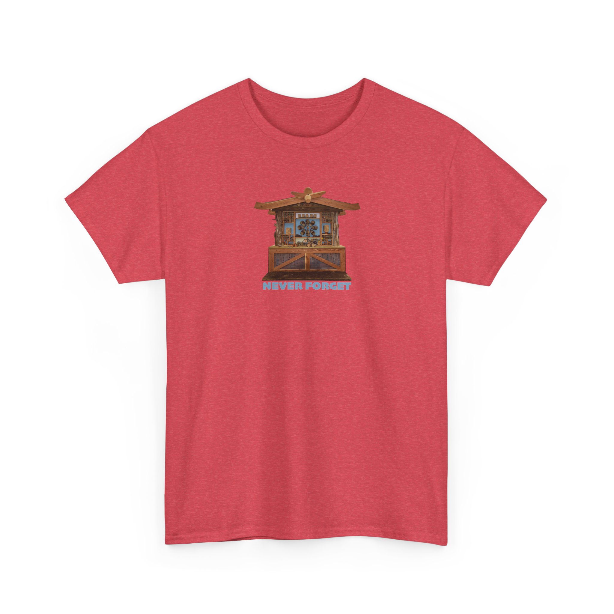 Hillsborough NC Bee Hotel - Never Forget - Logo T-Shirt - Unisex Heavy Cotton Tee - Image 35