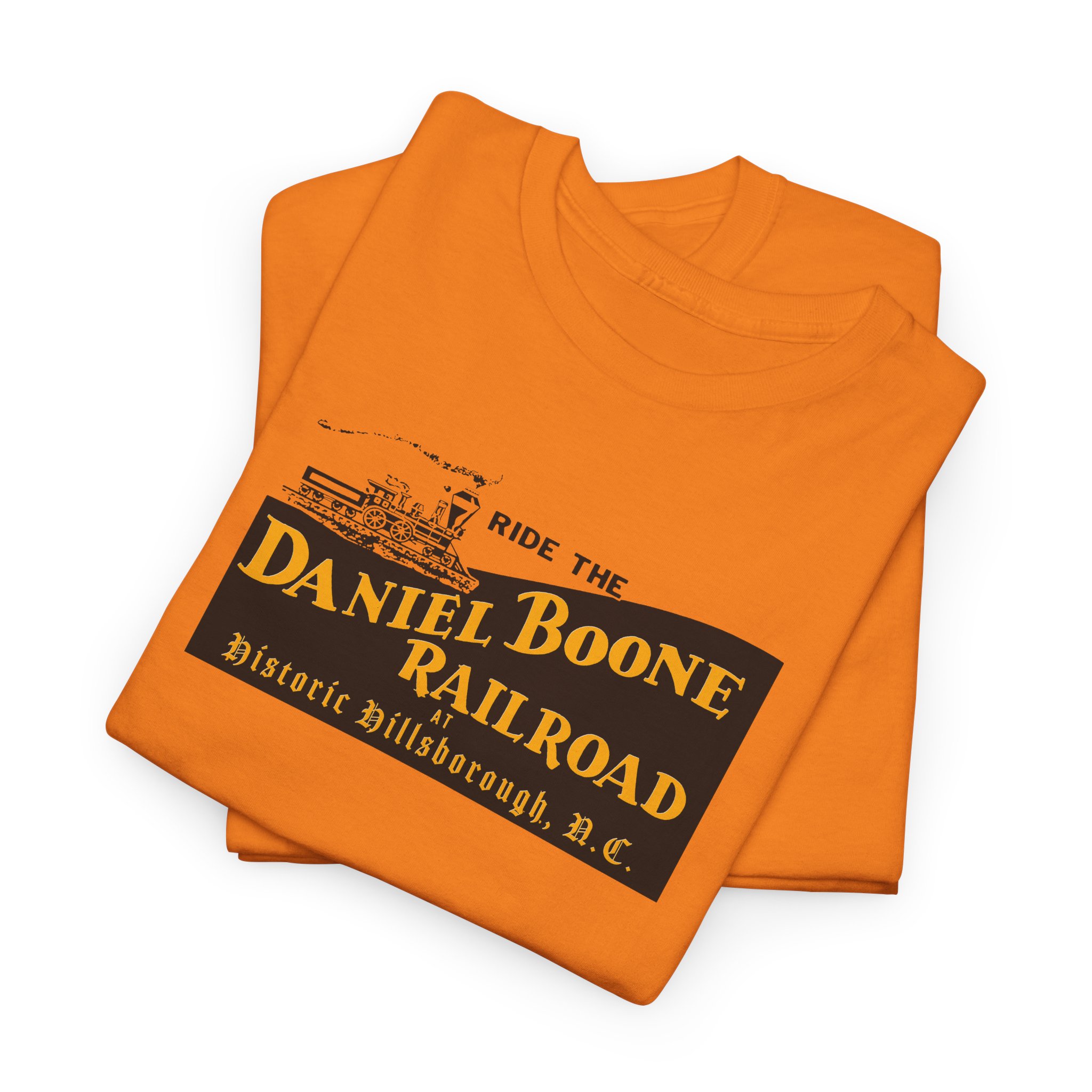 Daniel Boone Railroad & Village Hillsborough, NC - Vintage Logo T-Shirt - Unisex Heavy Cotton Tee - Image 17