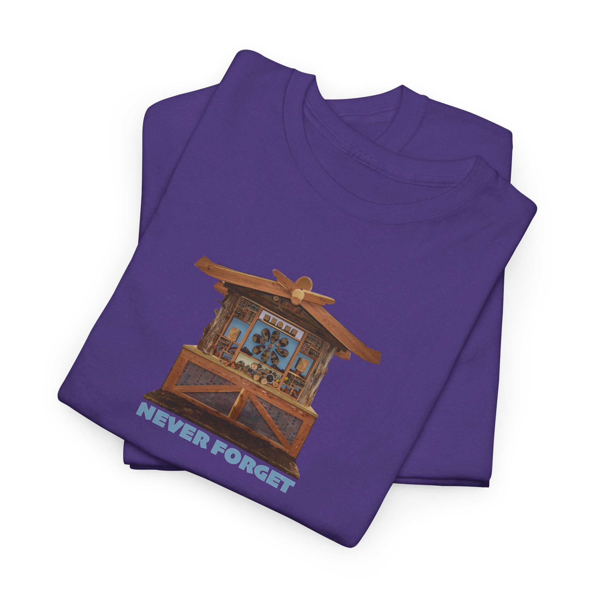 Hillsborough NC Bee Hotel - Never Forget - Logo T-Shirt - Unisex Heavy Cotton Tee - Image 29