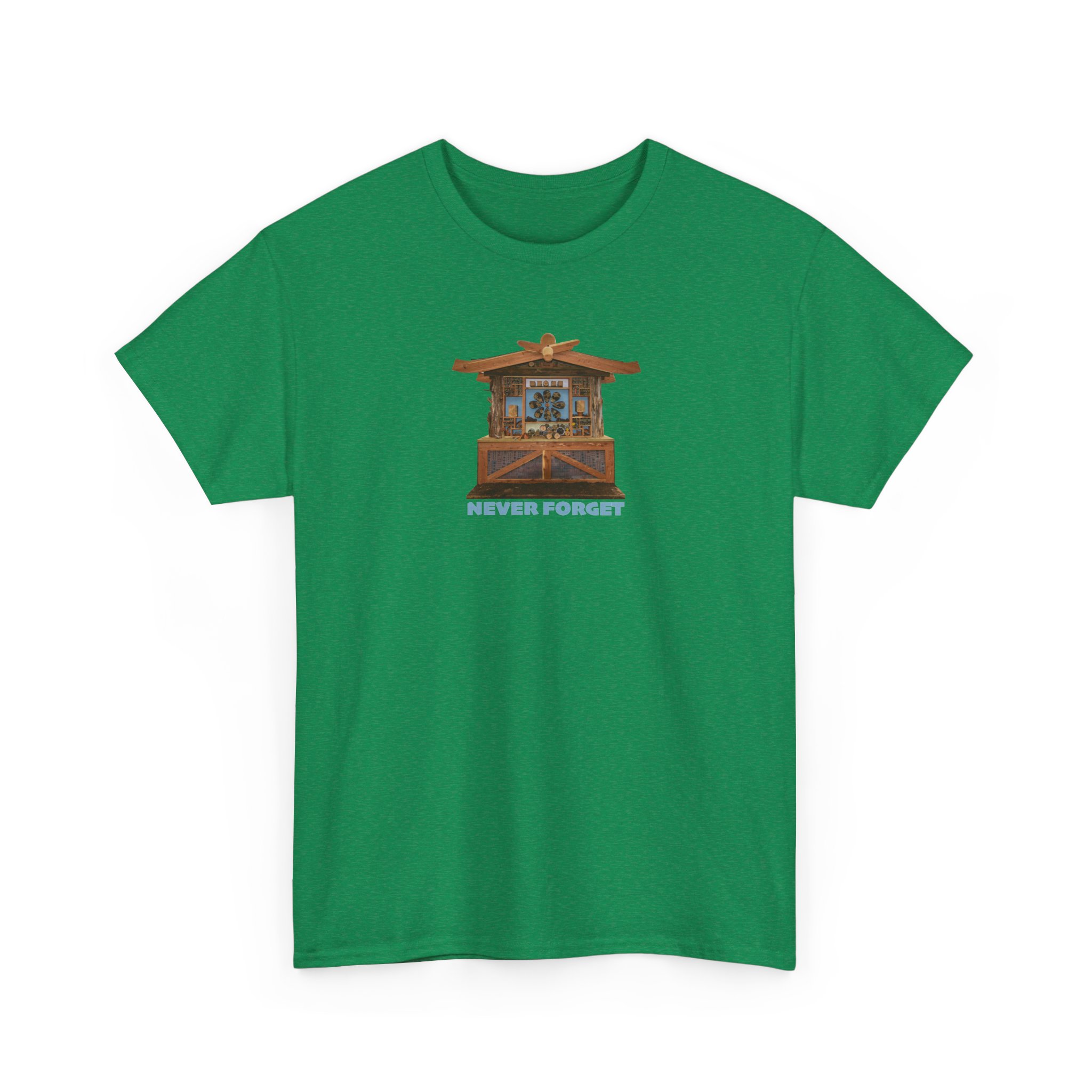 Hillsborough NC Bee Hotel - Never Forget - Logo T-Shirt - Unisex Heavy Cotton Tee - Image 15