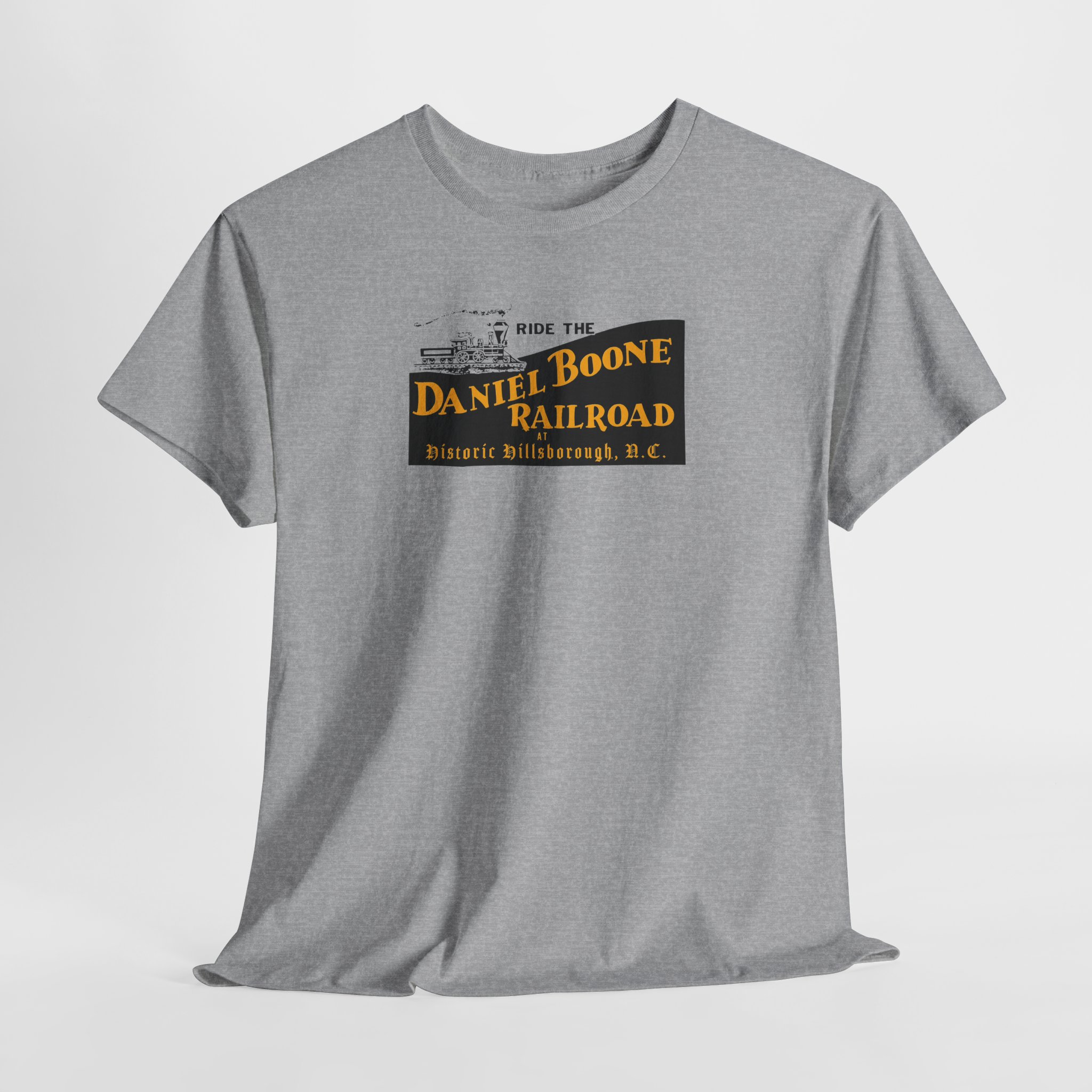 Daniel Boone Railroad & Village Hillsborough, NC - Vintage Logo T-Shirt - Unisex Heavy Cotton Tee - Image 16