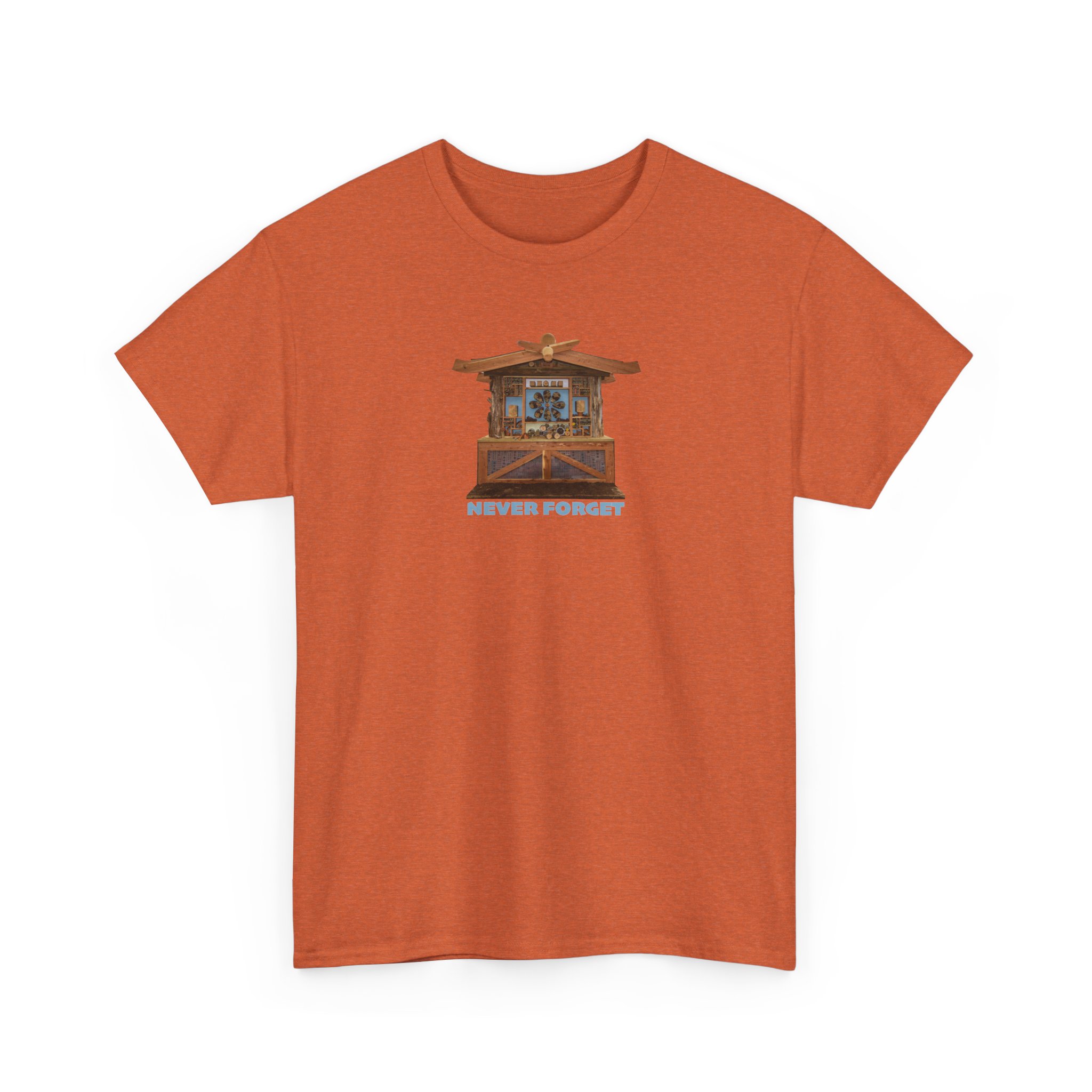 Hillsborough NC Bee Hotel - Never Forget - Logo T-Shirt - Unisex Heavy Cotton Tee - Image 7