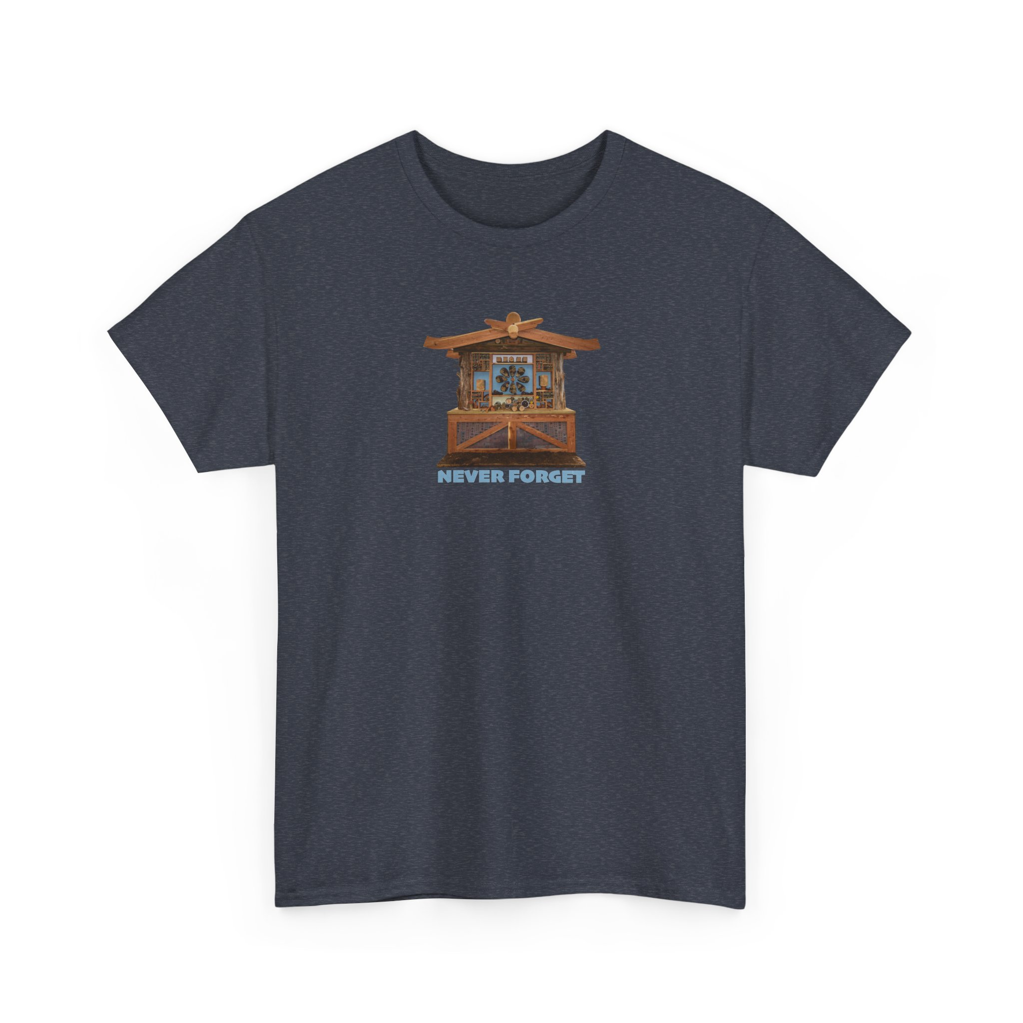 Hillsborough NC Bee Hotel - Never Forget - Logo T-Shirt - Unisex Heavy Cotton Tee - Image 27