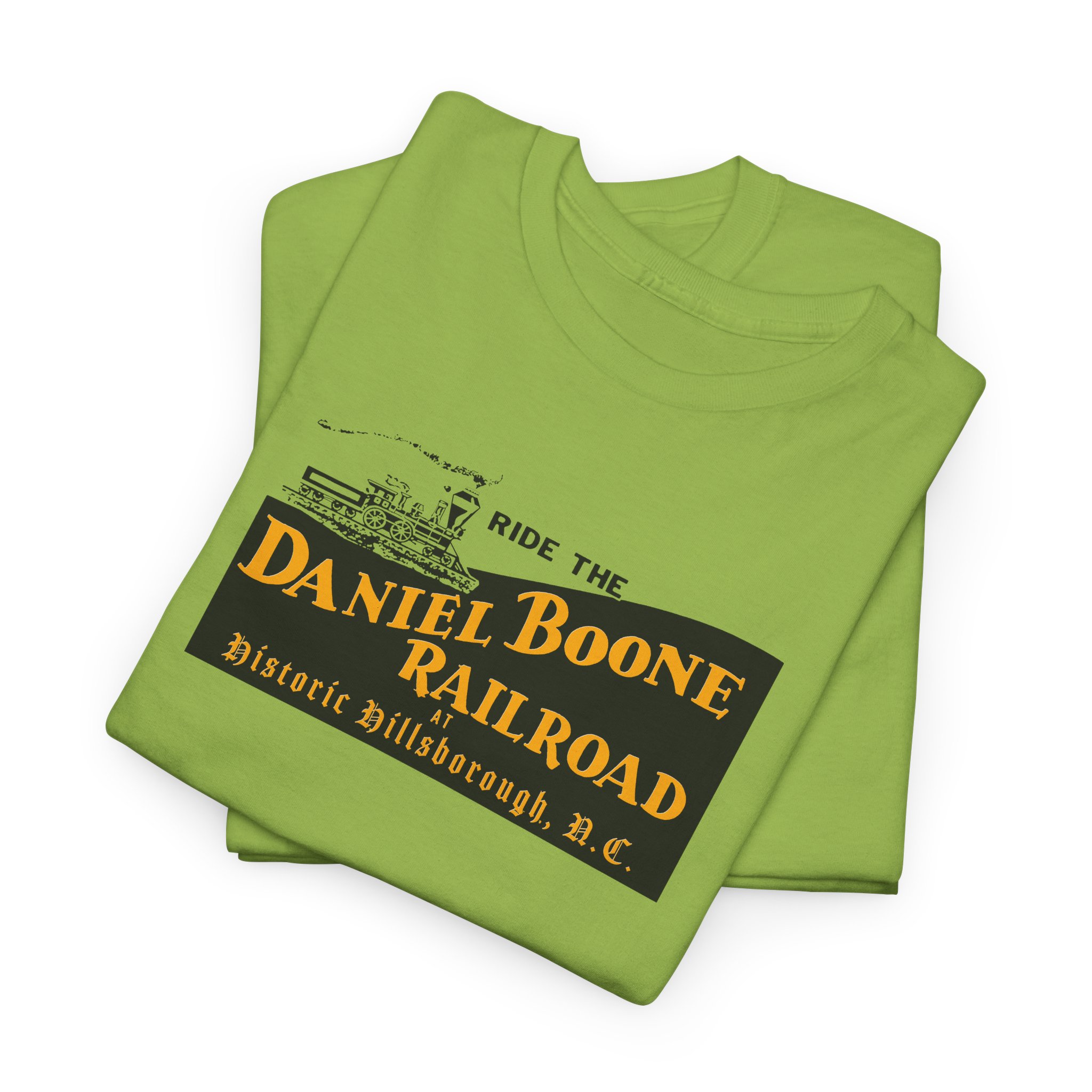 Daniel Boone Railroad & Village Hillsborough, NC - Vintage Logo T-Shirt - Unisex Heavy Cotton Tee - Image 21