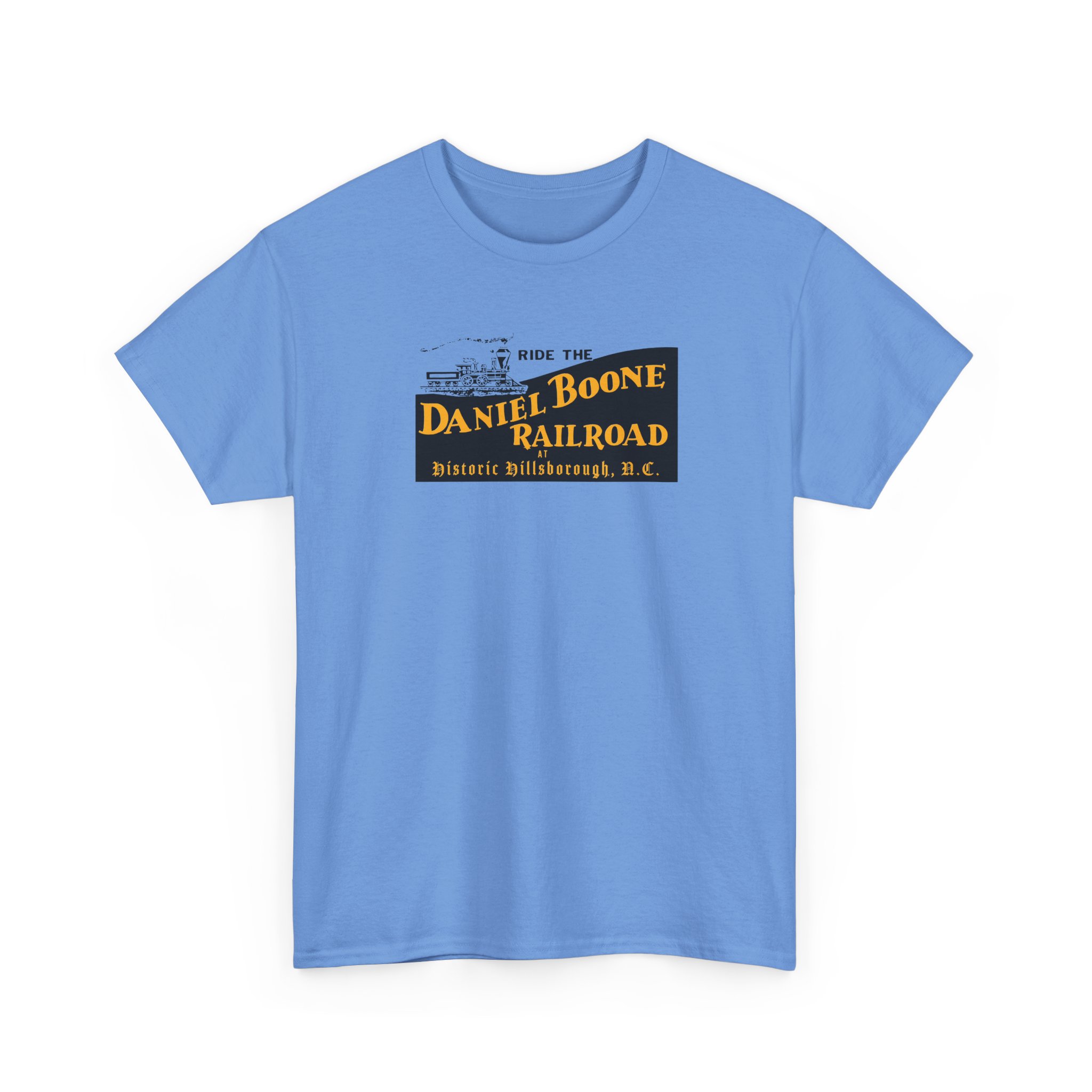 Daniel Boone Railroad & Village Hillsborough, NC - Vintage Logo T-Shirt - Unisex Heavy Cotton Tee - Image 38