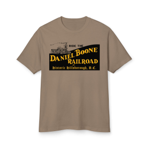 Daniel Boone Railroad & Village Hillsborough, NC - Vintage Logo T-Shirt - Garment-dyed heavyweight cotton tee