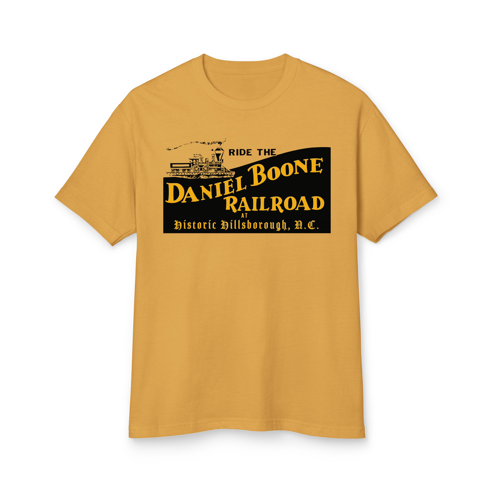 Daniel Boone Railroad & Village Hillsborough, NC - Vintage Logo T-Shirt - Garment-dyed heavyweight cotton tee - Image 7