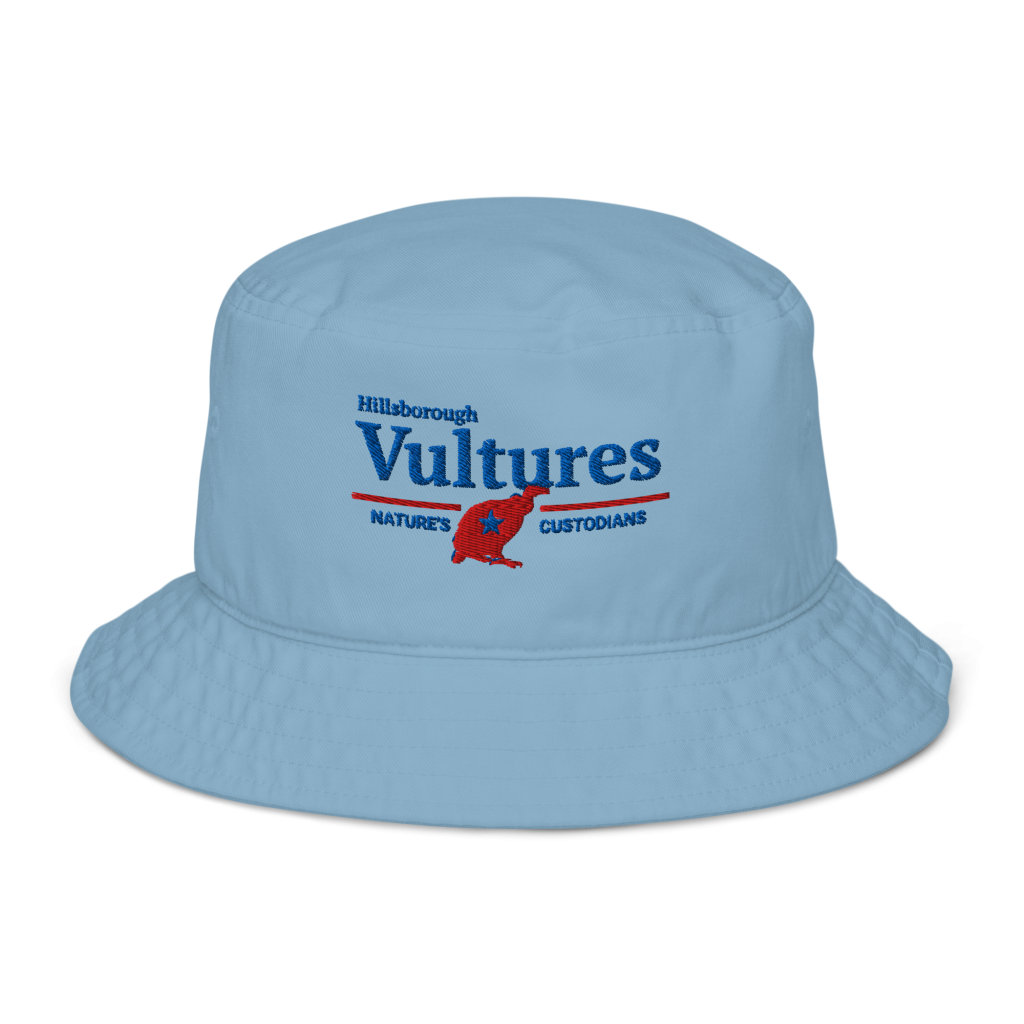Hillsborough Vultures - Natures Custodians - 100% Organic Cotton - embroidered bucket hat