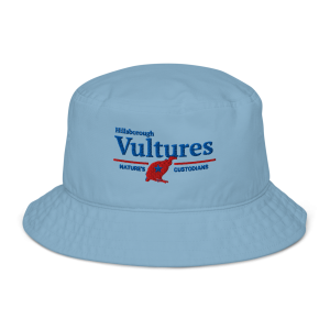 Hillsborough Vultures - Natures Custodians - 100% Organic Cotton - embroidered bucket hat