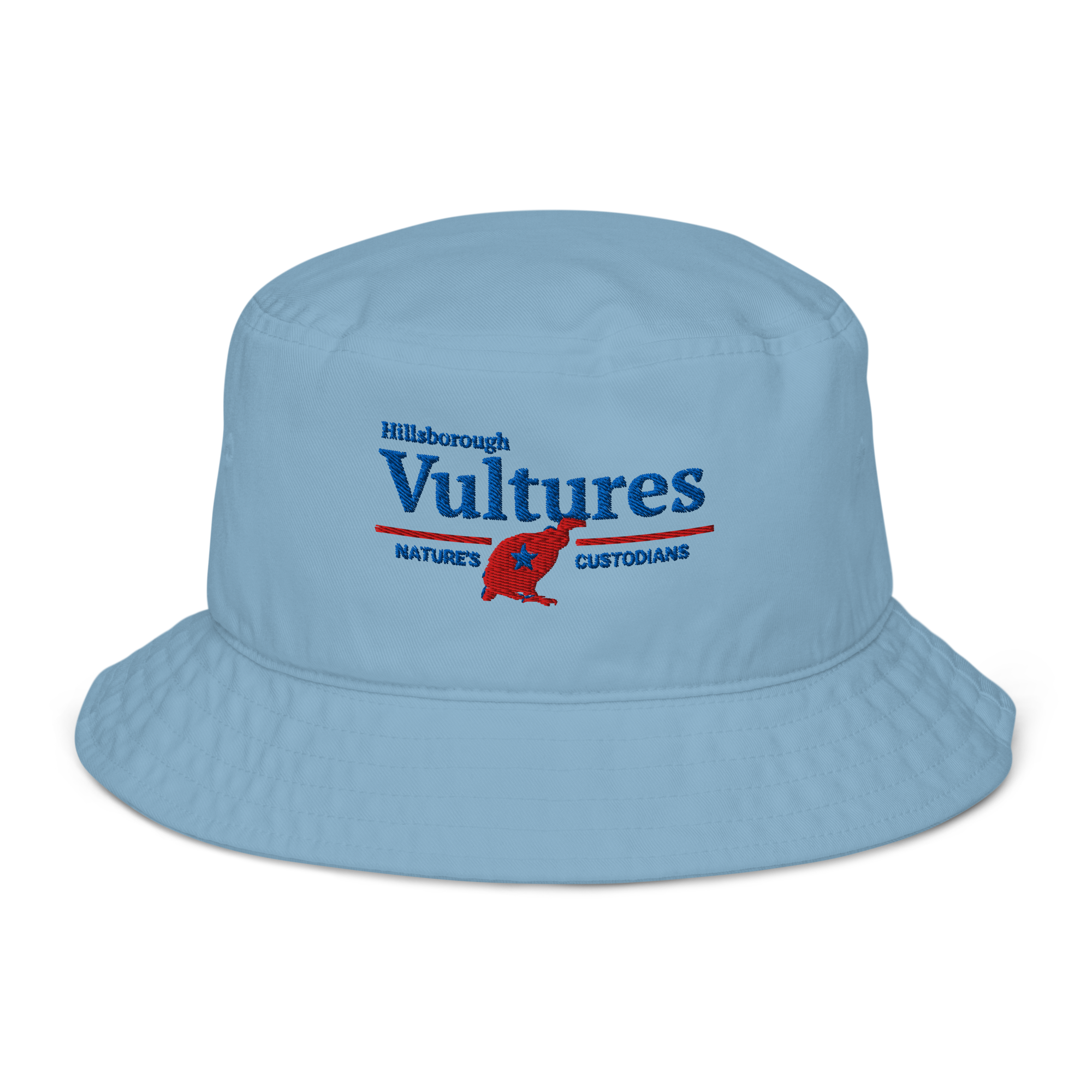 Hillsborough Vultures - Natures Custodians - 100% Organic Cotton - embroidered bucket hat