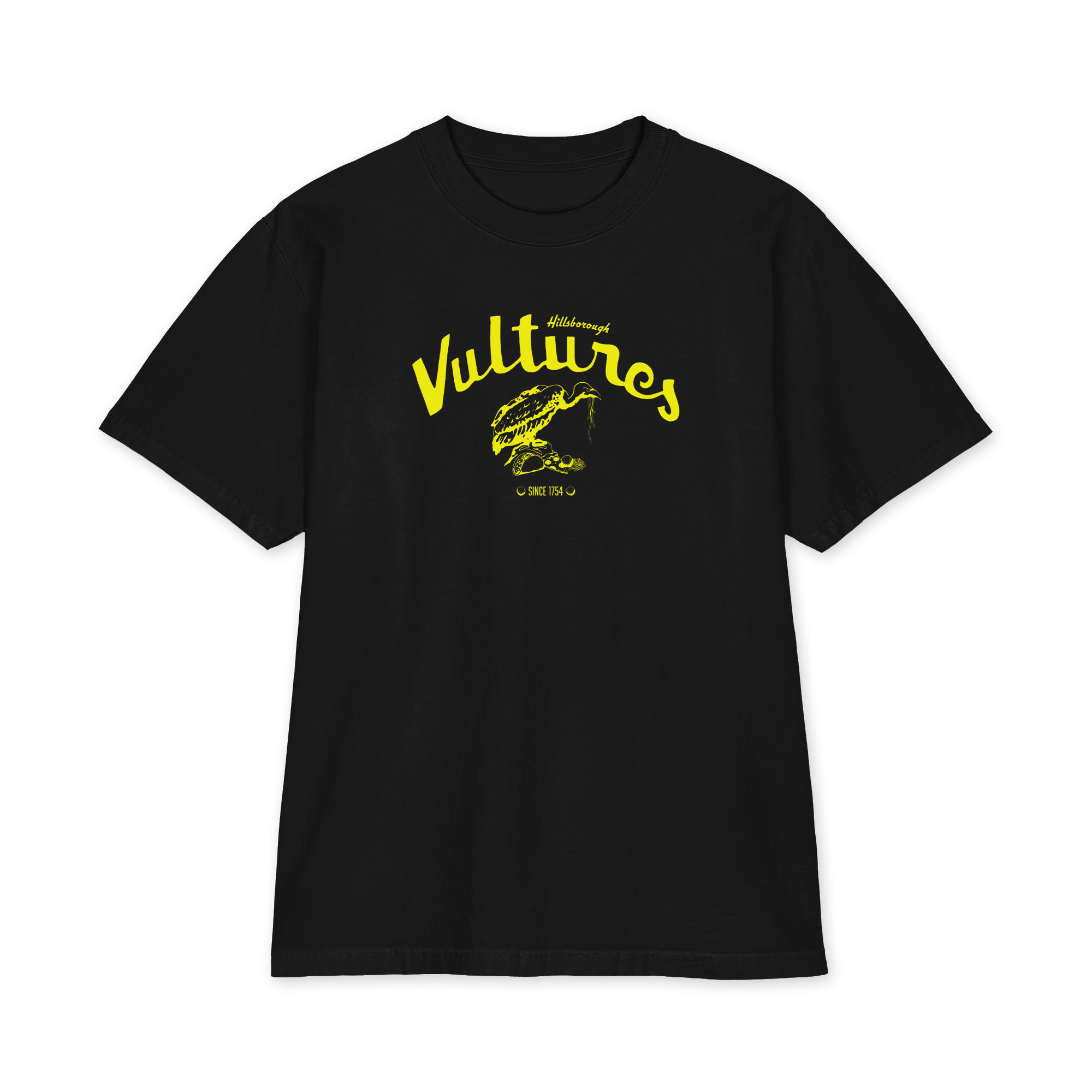 Hillsborough Vultures - NC - Blondie Style Debbie Harry - Yellow Print - Heavyweight short sleeve Shirt - Image 2