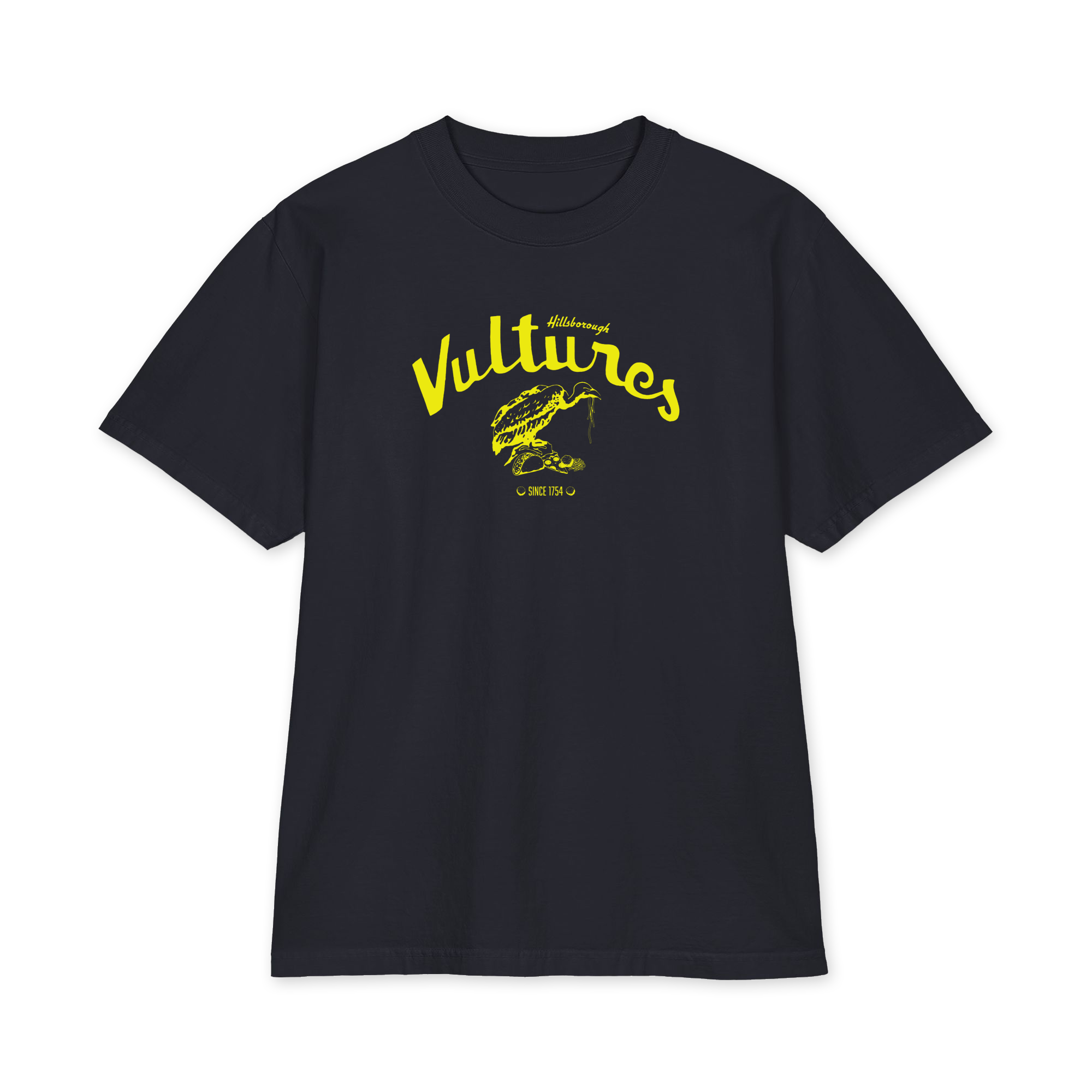 Hillsborough Vultures - NC - Blondie Style Debbie Harry - Yellow Print - Heavyweight short sleeve Shirt - Image 3
