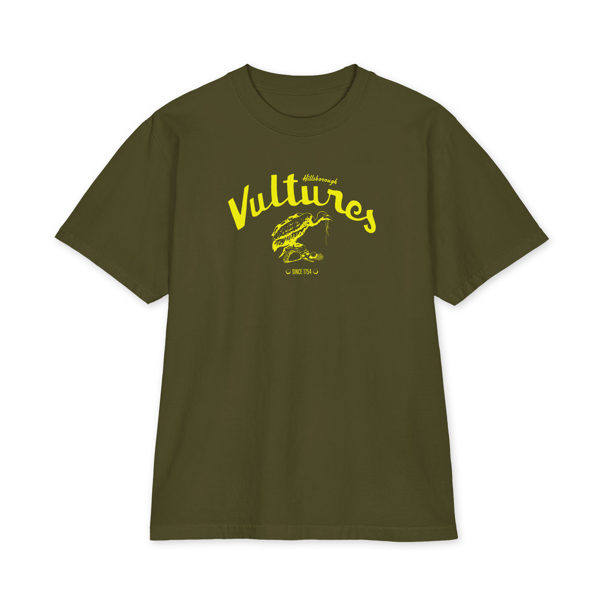 Hillsborough Vultures - NC - Blondie Style Debbie Harry - Yellow Print - Heavyweight short sleeve Shirt - Image 10